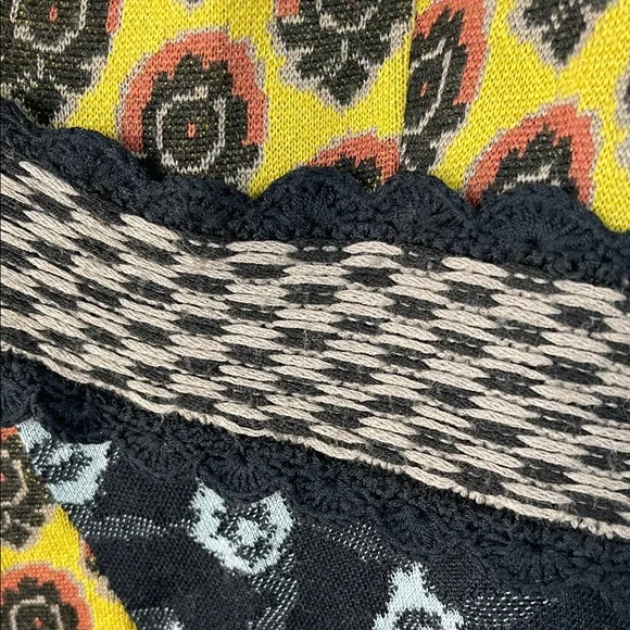 Anthropologie Moth Black and Yellow Midi Dress - Picture 9 of 9